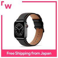 Tasikar เข้ากันได้สายคาด Apple Watch สายคาด Apple Watch 41มม. 40มม. 38มม. สายอะไหล่หรูหราหนังสัตว์แท้สำหรับ Apple Watch Series 8 / 7 / 6 / 5 / 4 / 3 / 2 / 1 /Se (38มม. 40มม. 41มม. สีดำ)