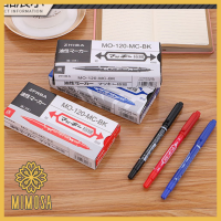 MIMOSA ปากกา Permanent  สูตรน้ำมัน กันน้ำ CD MARKER ปากกาเขียนซีดี สำหรับเขียนซองไปรษณีย์พลาสติก ปากกาเขียนซองไปรษณีย์