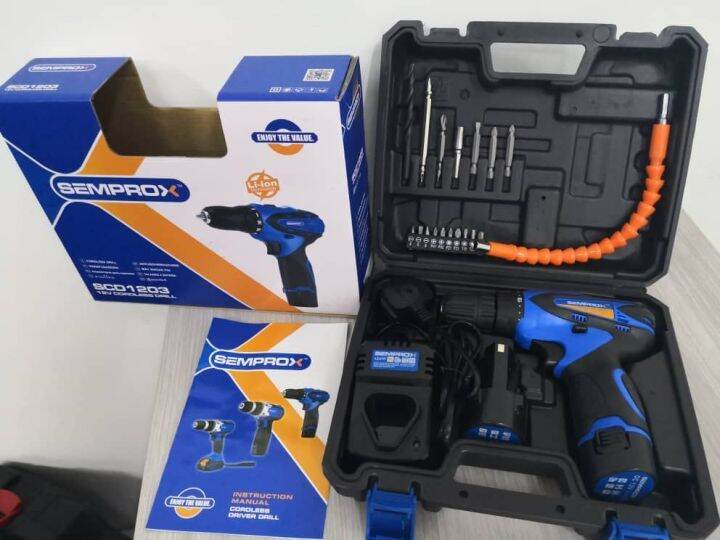 SCD1203 SEMPROX INDUSTRIAL CORDLESS DRILL/SET Lazada