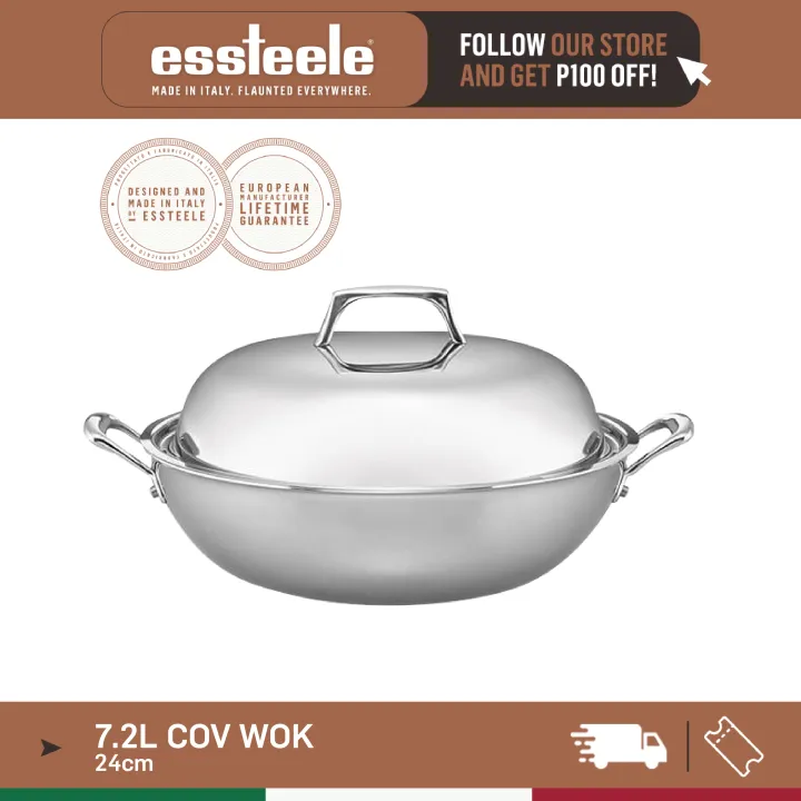 Essteele Covered Wok 34CM / 7.2L Fastheating aluminium bonded