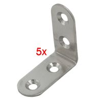 5 Pcs 1 3/5" x 1 3/5" Metal Corner Brace Angle Bracket Fasteners