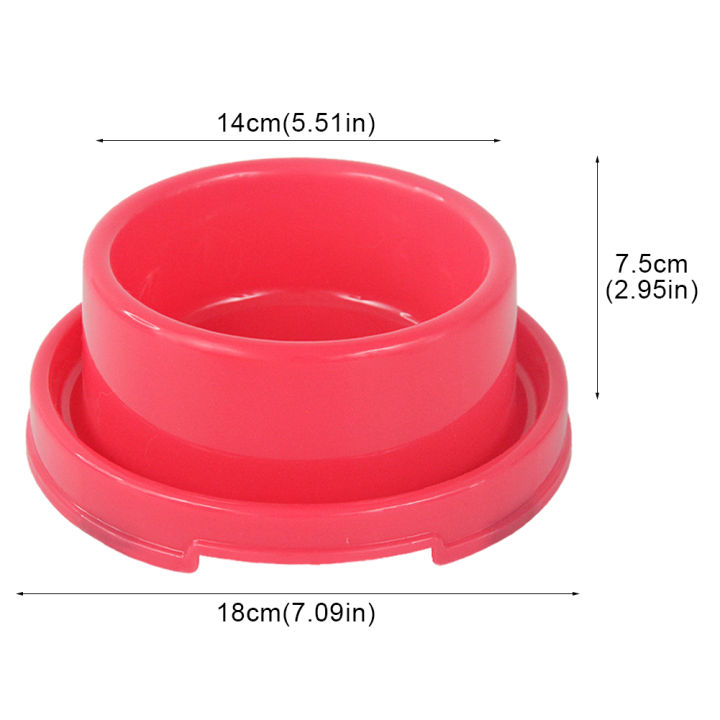 2pcs-anti-skid-pp-cat-easy-to-clean-practical-convenient-ants-away-puppies-colorful-round-portable-wear-resistant-ultra-light-no-spill-long-lasting-sturdy-odorless-dog-bowls