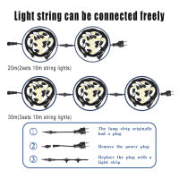 10m 20m 30m Commercial Grade Waterproof Outdoor LED String Lights S14 Bulb Connectable Festoon Garden Holiday Wedding LED Lights