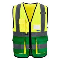 AYKRM 21 Colour （XS-8XL) Hi Vis Viz High Visibility Reflective Zip Pocket Security Waistcoats Jacket Workwear Vests