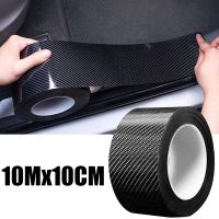 【cw】 5/10M Carbon Car Sticker Paste Protector Strip Door Sill Side Mirror Anti Scratch Tape Film !