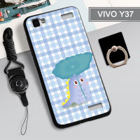 เคส TPU แบบนิ่มสำหรับ VIVO Y37เคสโทรศัพท์คลุมทั้งหมดสายรัดและฝามีที่ถือวงแหวนโทรศัพท์กันรอยขีดข่วนแบบแฟชั่น