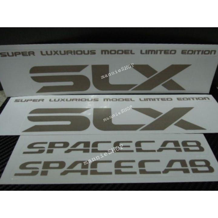 สติ๊กเกอร์ดั้งเดิมรถ-คำว่า-slx-spacecab-the-super-luxurious-model-limited-edition-แบบที่-2-สำหรับ-isuzu-sticker-ติดรถ-แต่งรถ-อีซูซุ