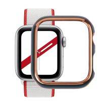 นาฬิกาเคสสำหรับ Apple Watch ซีรี่ส์3 &amp; 2 &amp; 1 42มม. ชุบด้วยไฟฟ้าสองสี (ขอบทองคำสีกุหลาบ + พื้นหลังสีเขียว)(BiliBlistore)