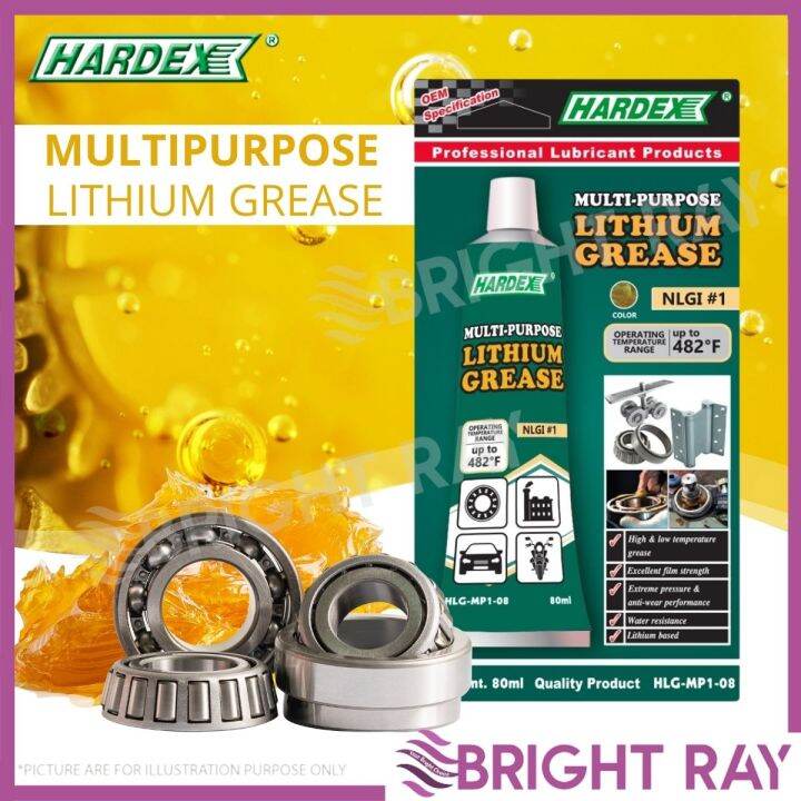 HARDEX MultiPurpose Lithium Grease 80ml (HLGMP108) Excellent