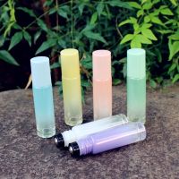 5pcsPack 5ml 10ml Colorful Glass Essential Oil Bottle Empty Roller Bottle Roll On Thick Glass Kosong Minyak Wangi Botol