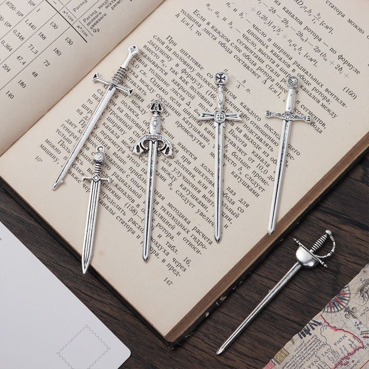 6pcs-set-antique-swords-knife-bookmark-charms-metal-bookmarks-pendants-book-clips-markers-craft-supplies-diy-jewelry-making