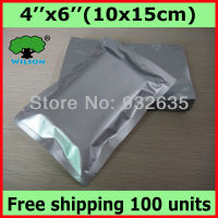 Factory Wholesale 100 PCS 4X 6 (10 x 15 cm) 4 mils aluminum foil bag pouch mylar foil vacuum bag heat sealing bags