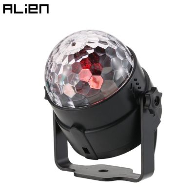 【Worth-Buy】 Alien ลูกบอลคริสตัล Led 3W Rgb ไฟดิสโก้ดีเจดิสโก้ลูกบอลมีเสียงเปิดใช้งานเอฟเฟกต์แสงเวทีปาร์ตี้วันหยุด