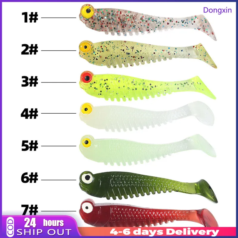 Dongxin Fishing Soft Lures Bass Artificial Plastic Baits Paddle