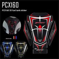 สำหรับสติกเกอร์ฮอนด้า PCX160ถังเชื้อเพลิงรถมอเตอร์ไซค์5D คาร์บอนไฟเบอร์ลายก้างปลาป้องกันรอยขีดข่วน PCX160ดีคอลตกแต่ง2021