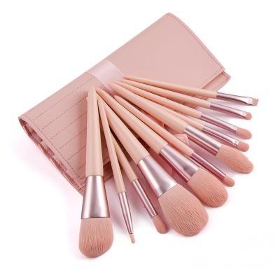 449D 11Pcs Pro Makeup Brushes Set Foundation Powder Eyeshadow Blushes Cosmetic Brush Tools with Storage Bag