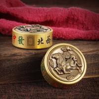 New Mahjong Pattern Brass Fidget Spinner Antistress Hand Spinner Decompression Gyro Relieve Stress Toys for Adult Kid Gifts Fidget Spinners  Cubes
