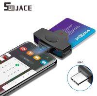 SUIJACE USB Type C ที่เก็บบัตรเครื่องอ่านการ์ดอัจฉริยะ EMV อิเล็กทรอนิกส์หัวต่อซิม Cloner อะแดปเตอร์เชื่อมต่อโทรศัพท์แอนดรอยด์เครื่องอ่านการ์ด