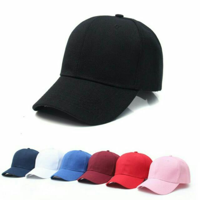 RAINBOWCO Plain Baseball Cap Korean Hat For Men And Women Unisex Cotton  Adjustable