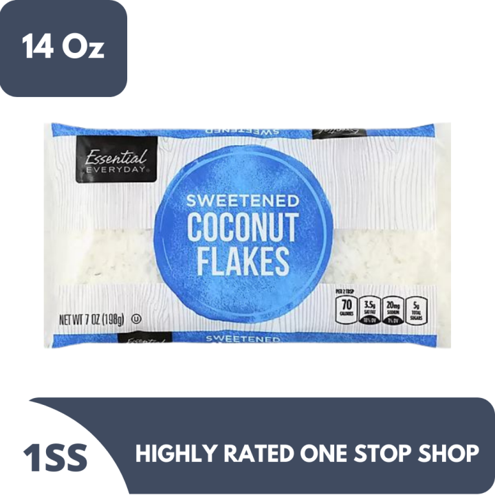 Essentials Everyday Sweetened Coconut Flakes 14oz (Exp May 6, 2023