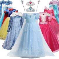 【CC】 Costume for 2023 Snow Vestidos 4-10 Yrs robe princesse fille