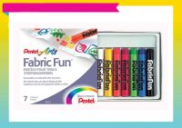 สีชอล์กเพ้นผ้า Pentel Arts Fabric Fun  7 สี และ 15 สี