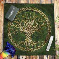 Xu Ai Tree Of Yggdrasil ผ้าปูโต๊ะกำมะหยี่แผ่นการ์ดแท่นบูชาคาถาโหราศาสตร์ลูกตุ้มจิตวิญญาณ