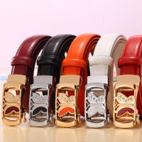 [COD] Leather belt leisure ms han edition joker button automatically love pure cowhide candy belt womens belts