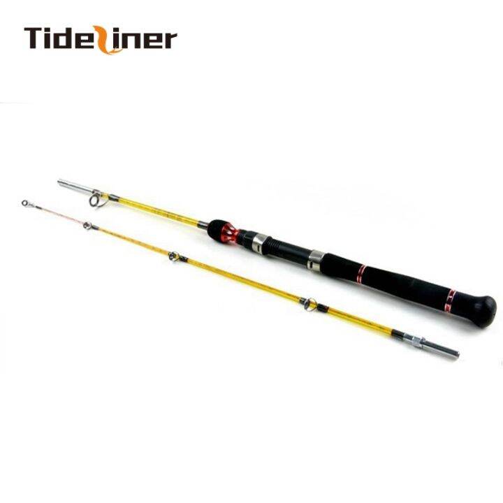 (HOT)Tideliner 1.6m 1.8m Boat Fishing Rod Pole Super Strong Glass Fiber ...