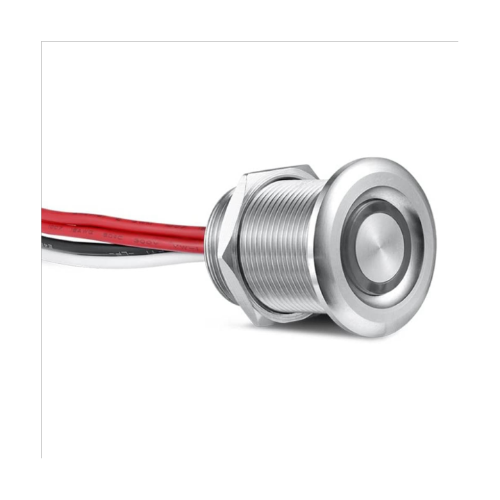 12V Light Dimmer, 19Mm Stainless Press Dimmer Switch for RV Boat Light Dimming, 3/4Inch Drill