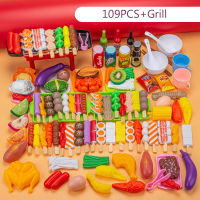 Kids Pretend Play Kitchen Toys Simulation Food Barbecue Cooking Toys Children Educational Play House Interactive Toys For Girls