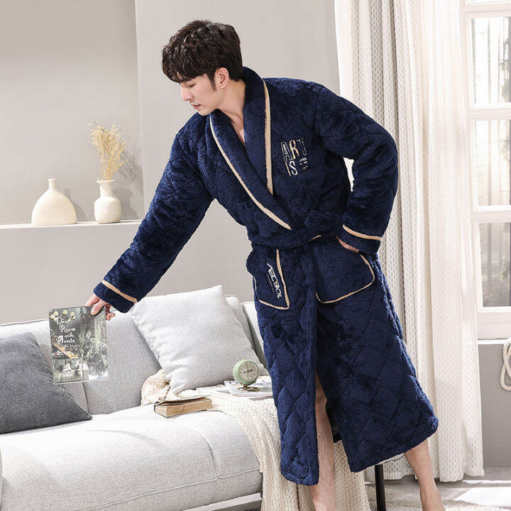 top-winter-bath-robe-coral-fleece-men-bathroom-robe-men-bathrobe-men-flannel-quilted-pajama-thick-long-spa-robe-shower-homewear