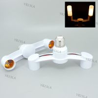 AC E27 to 2 e27 Lamp base Converter Socket Holder 2 Heads Splitter led light 2 way bulb power Adapter Lamp Extended Light LED YB23TH