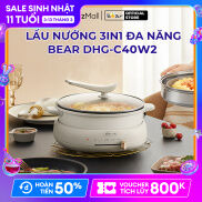 Bộ Nồi Lẩu Nướng Bear 3 khay 3in1 DHG-C40W2 - Hàng Chính Hãng