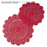 Popular cotton placemat cup coaster kitchen Christmas flower dining dish table place mat cloth Crochet tea coffee doily pad