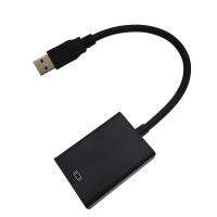 [HOT HAIXWLXKWW 589] ตัวแปลง USB เป็น3.0 HDMI 1080P USB ตัวผู้เป็นตัวสายอะแดปเตอร์การ์ดวิดีโอกราฟิกส์ภายนอกที่รองรับ HDMI-