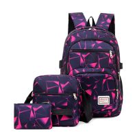 【LZ】☎  Sacos escolares de um ombro para homens e mulheres bolsa de viagem de estudante mochilas masculinas estudante grande meninos 3 unidades por conjunto 2020