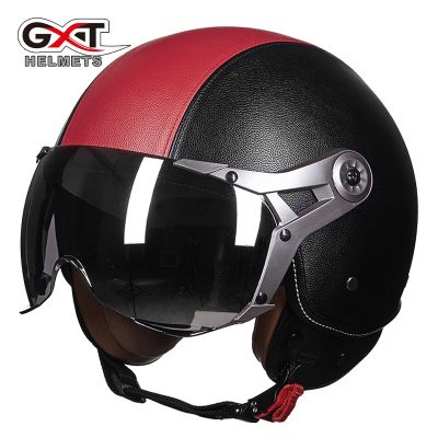 [COD] motorcycle helmet half-covered electric vehicle half men and women general air force retro locomotive GXT-288