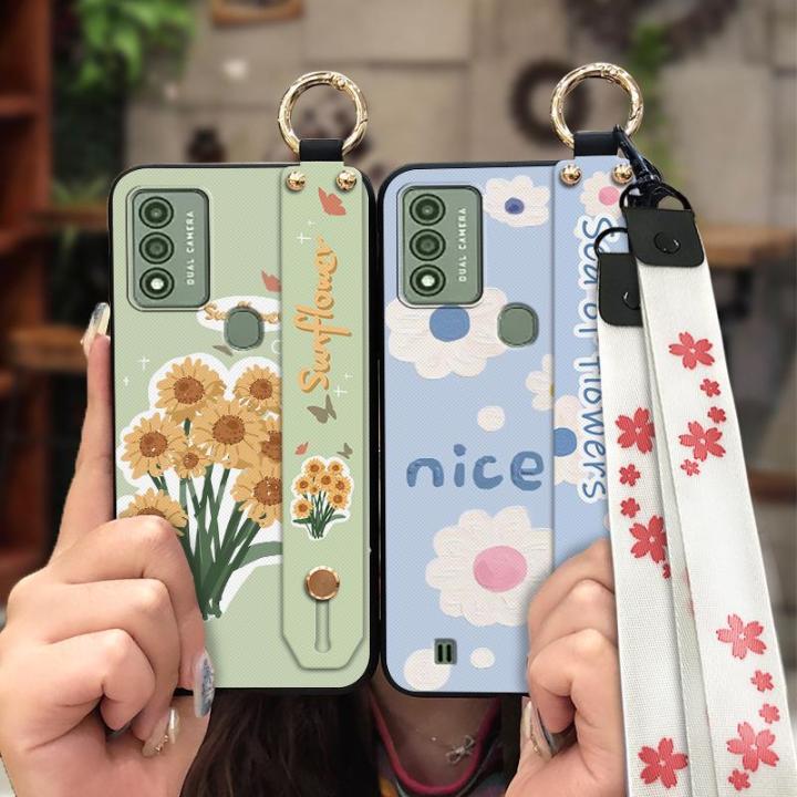 soft-ring-phone-case-for-wiko-voix-u616at-protective-painting-flowers-armor-case-cute-sunflower-durable-wristband