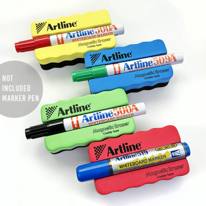 Artline Magnetic White Board Eraser with Pen Holder