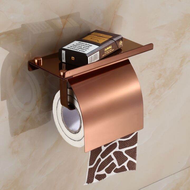 rose-gold-stainless-steel-paper-paper-holder-bathroom-accessories-wall-mount-tissue-rack-with-phone-shelf-bathroom-fixture