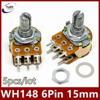 【CW】 5pcs WH148 Potentiometer 6Pin 15mm B 1M 1K 5K 10K 20K 50K 100K 250K 500K Ohm Linear Taper for