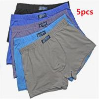 5PcsLot 6XL 110KG 100 Cotton Boxer Men Underwear Four Shorts Underpants MenS Boxers Shorts Breathable Pure color Random