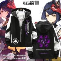 Anime Game Genshin Impact Kujo Sara Spring Autumn Coat Unisex Couple Zipper Hooded Outwear Fashion Jacket Present