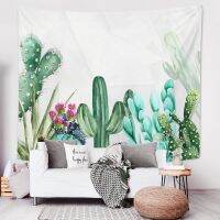 Tropical plant leaf cactus hot sale tapestry background home decoration