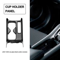 Car Glossy Black Center Console Water Cup Holder Decoration Cover Trim Stickers for -V Vezel 2021 2022