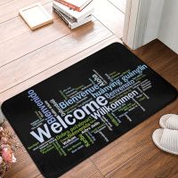 Welcome Letter Languages Doormat Bathroom Polyeste Carpet Entrance Home Living Room Anti-slip Floor Rug Door Mat Bath Mat