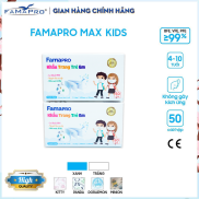 Combo 2 hộp Khẩu trang y tế 3 lớp trẻ em Famapro Max Kid 50 cái Hộp