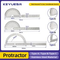 สายพานลำเลียงมุม Goniometer วัดมุมไม้ฉากสแตนเลสไม้บรรทัดเหล็ก180โปรแทรคเตอร์องศา