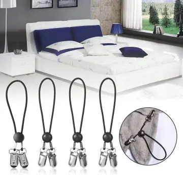 HTF.1-4pcs Bed Sheet Mattress Adjustable Gripper Elastic Clip